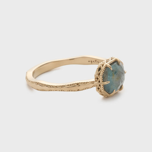 Gold Labradorite/Topaz Ring