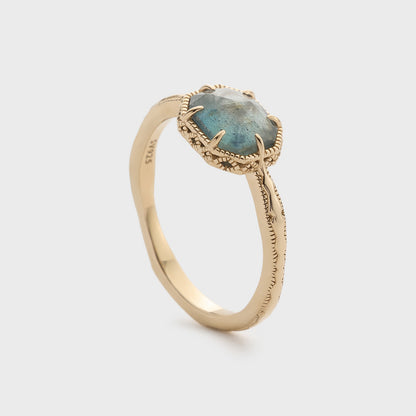 Gold Labradorite/Topaz Ring