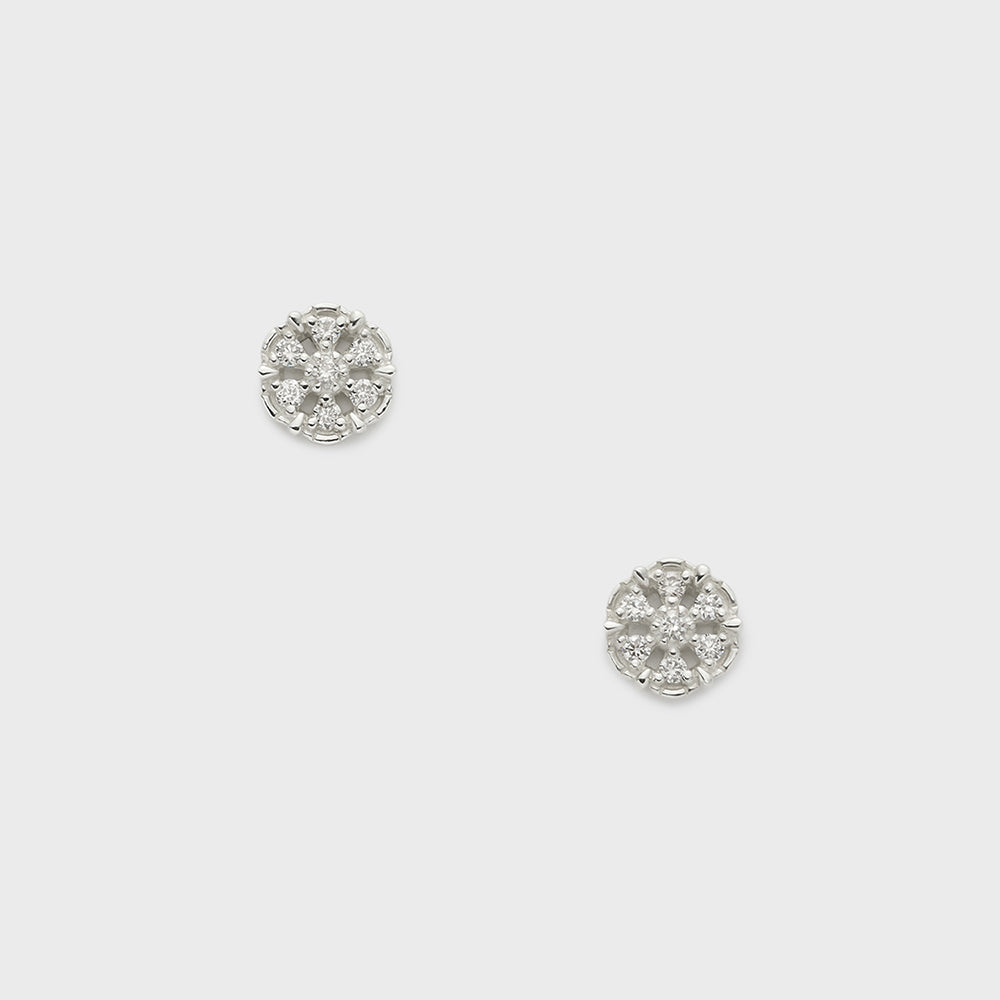 Silver Diamond Earrings (0.08ct)