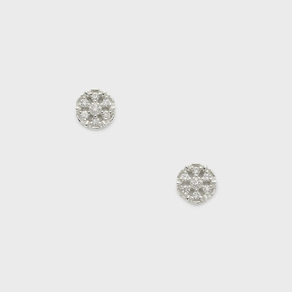 Silver Diamond Earrings (0.08ct)