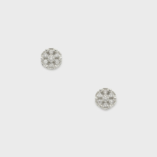 Silver Diamond Earrings (0.08ct)