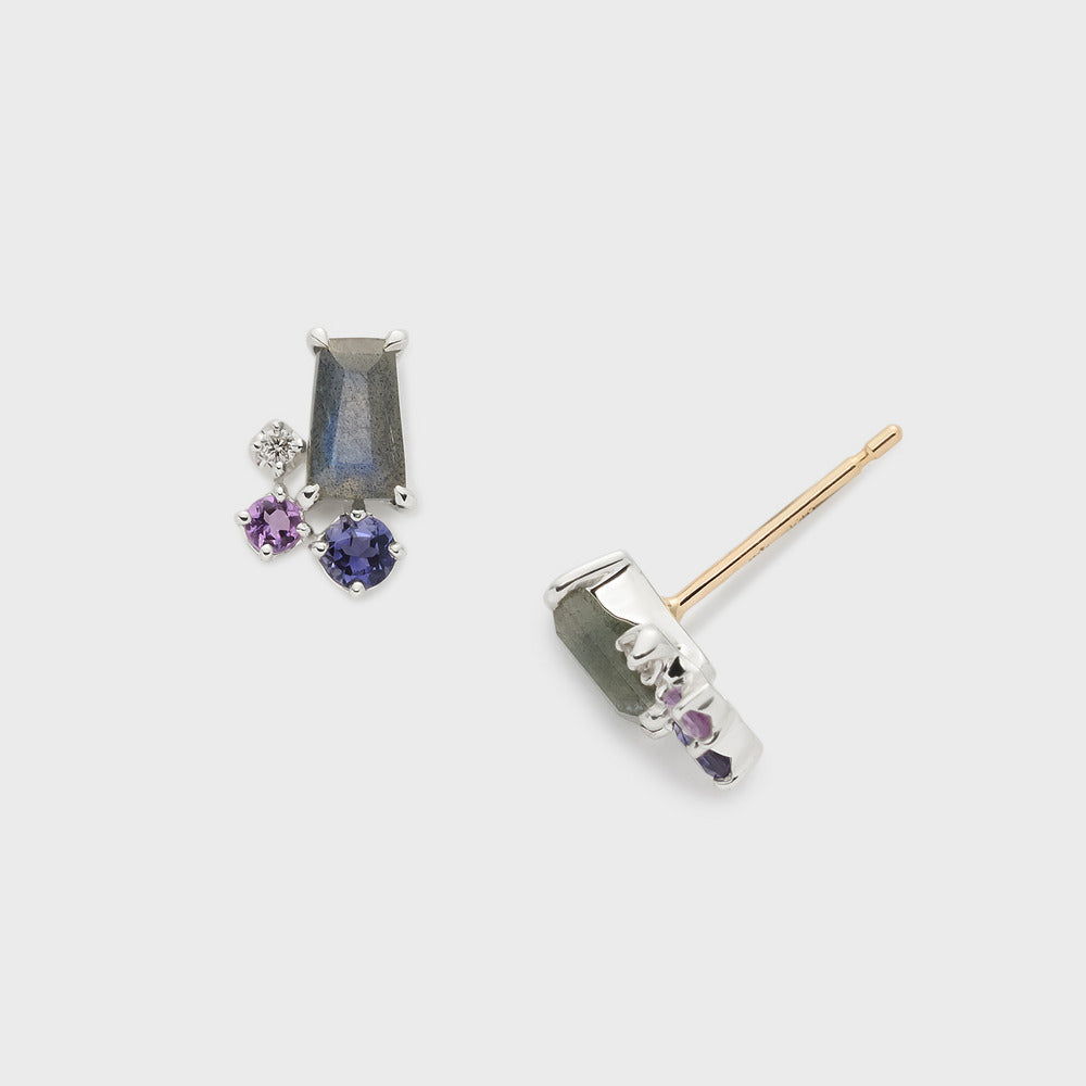 Silver Multi-Stone Earrings