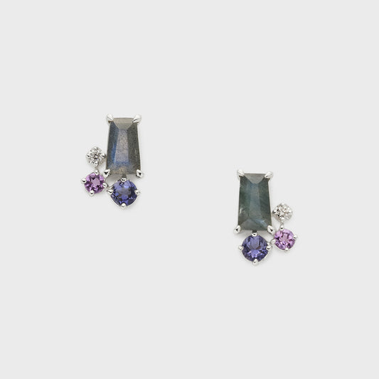 Silver Multi-Stone Earrings