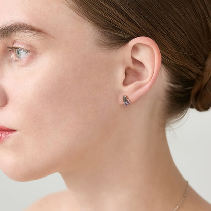 Silver Multi-Stone Earrings