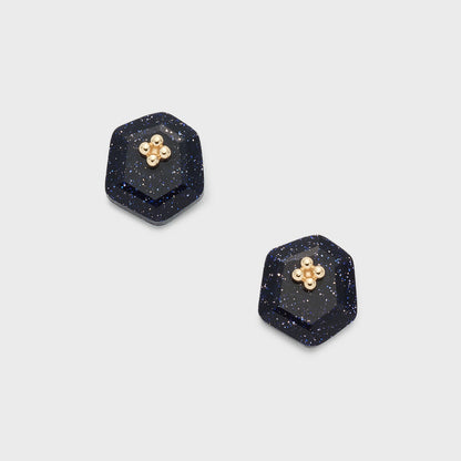 K10 Blue Goldstone Earrings