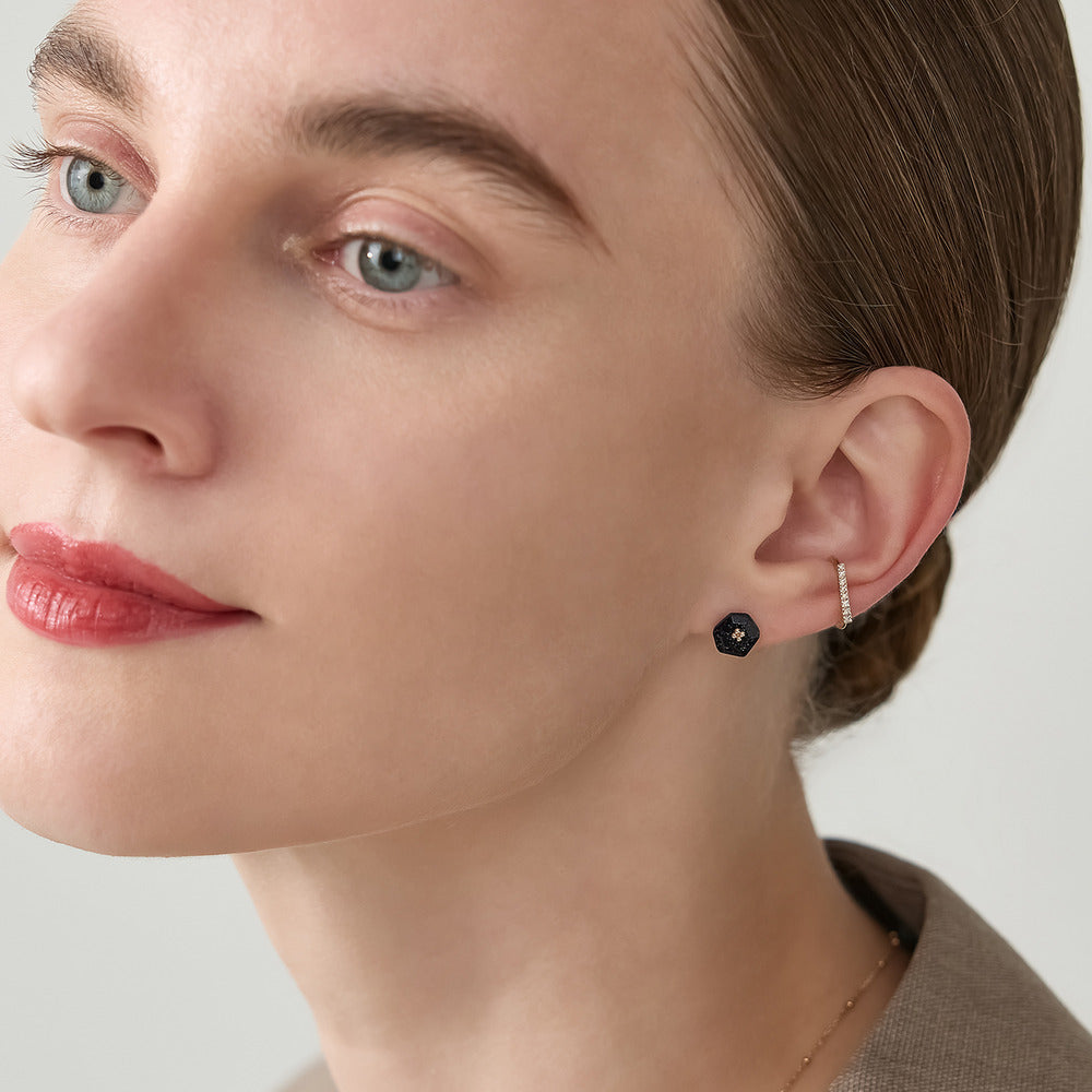 K10 Blue Goldstone Earrings