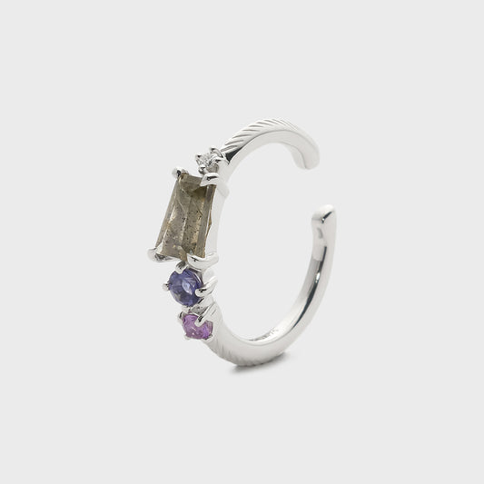 Silver Multi-Stone Ear Cuff (Single)