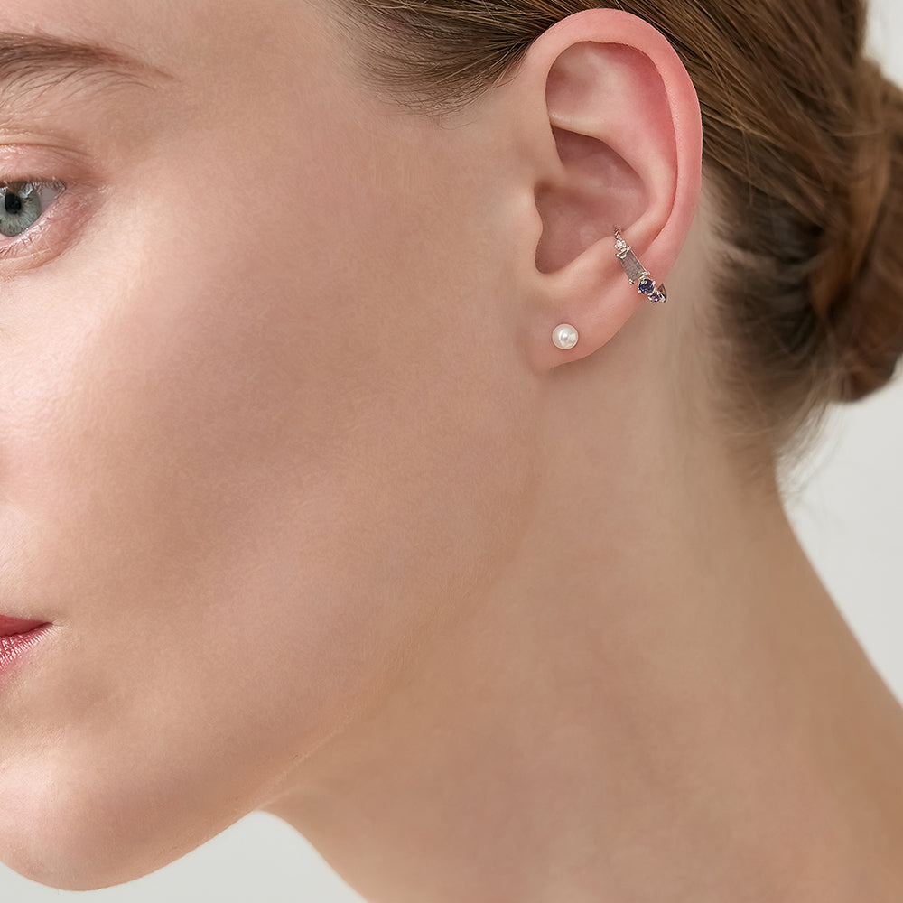 Silver Multi-Stone Ear Cuff (Single)