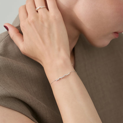 Silver Diamond Bracelet (0.06ct)