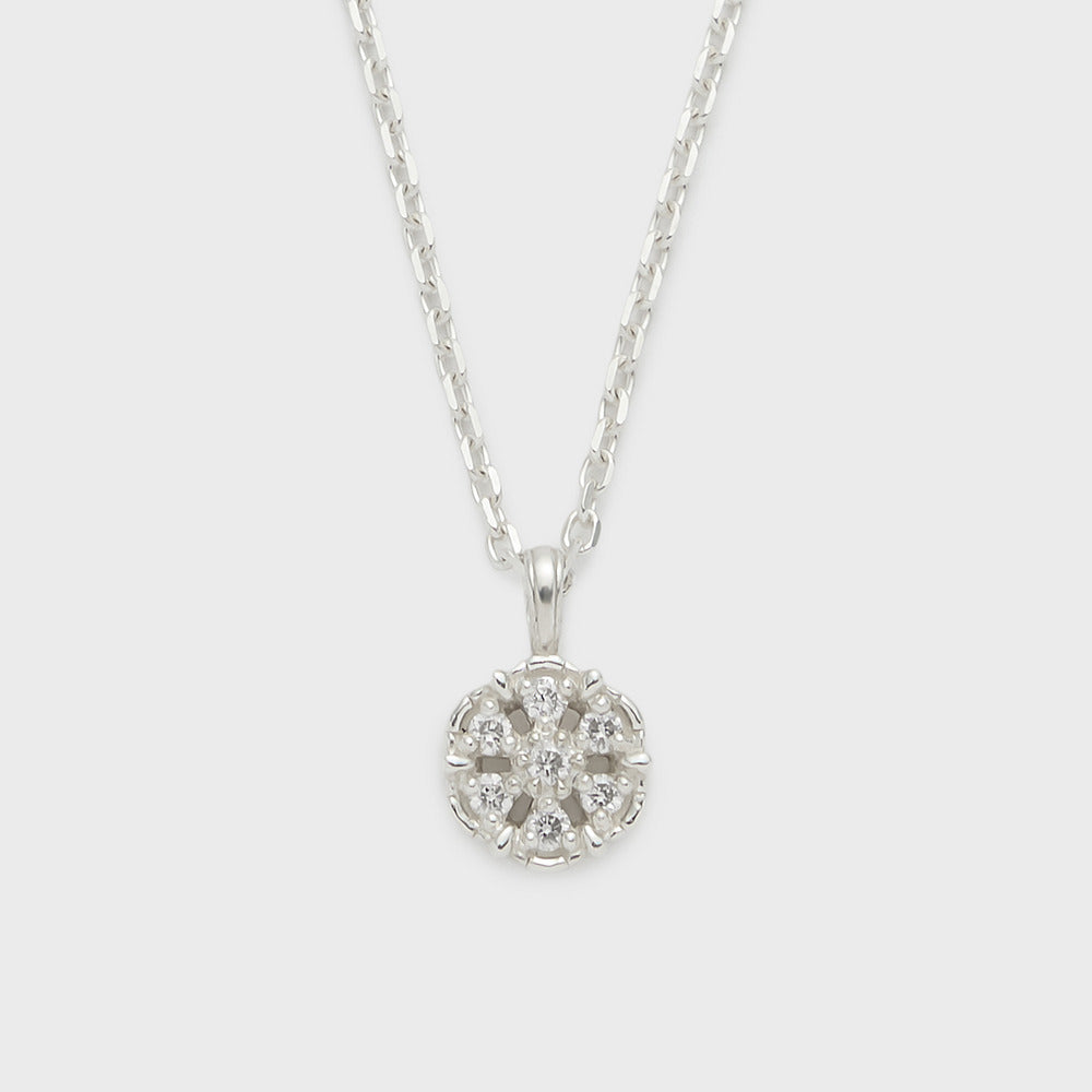 Silver Diamond Necklace (0.04ct)