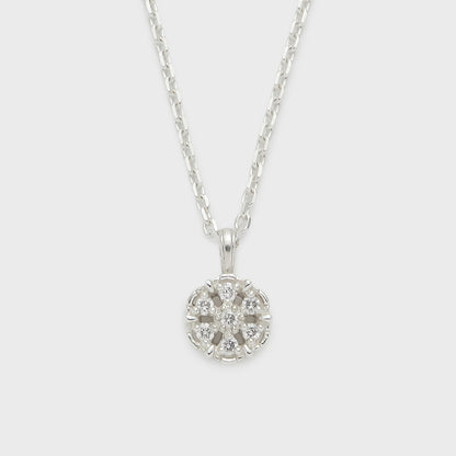 Silver Diamond Necklace (0.04ct)