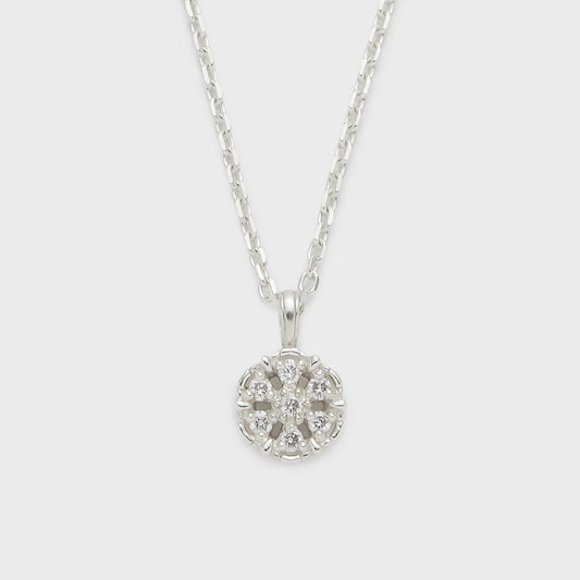 Silver Diamond Necklace (0.04ct)