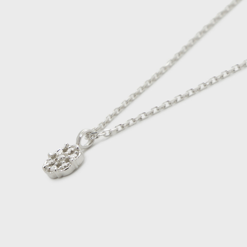 Silver Diamond Necklace (0.04ct)