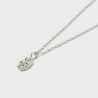 Silver Diamond Necklace (0.04ct)