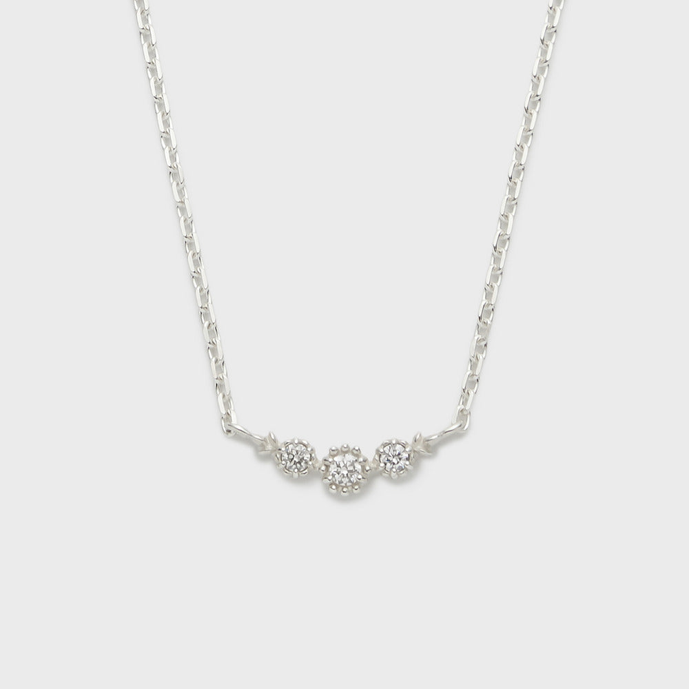 Silver Diamond Necklace (0.03ct)