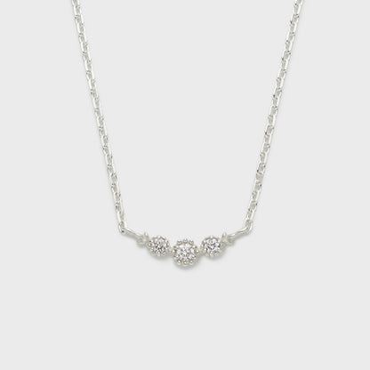 Silver Diamond Necklace (0.03ct)