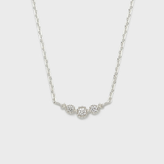 Silver Diamond Necklace (0.03ct)
