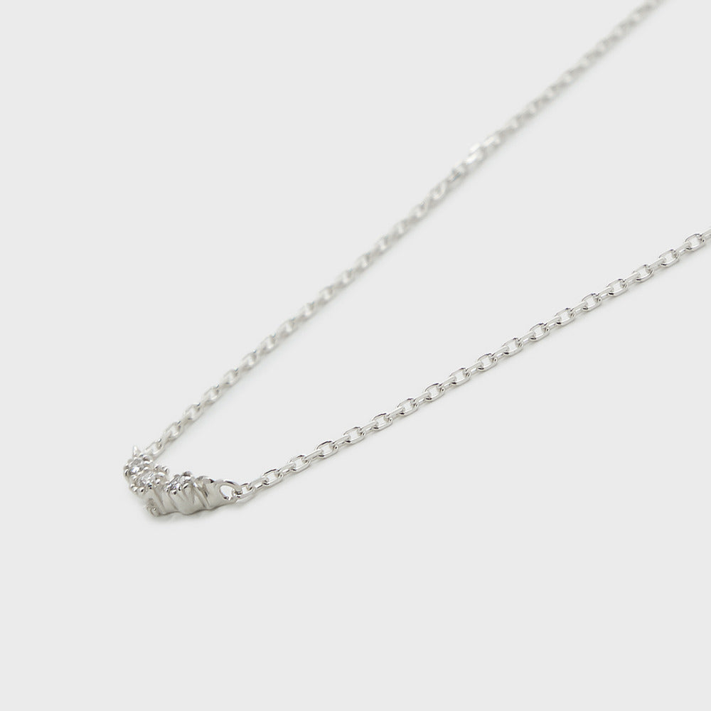 Silver Diamond Necklace (0.03ct)
