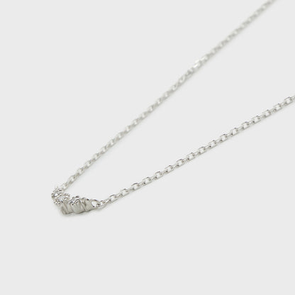 Silver Diamond Necklace (0.03ct)