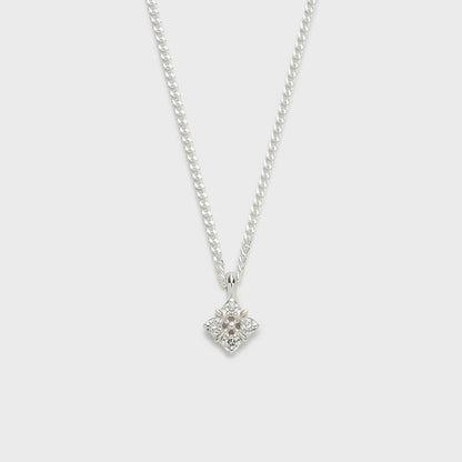 Silver Diamond Necklace (0.03ct)