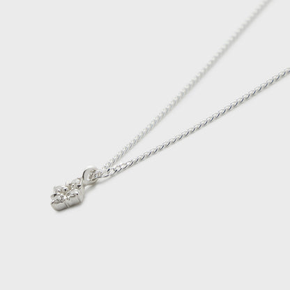 Silver Diamond Necklace (0.03ct)