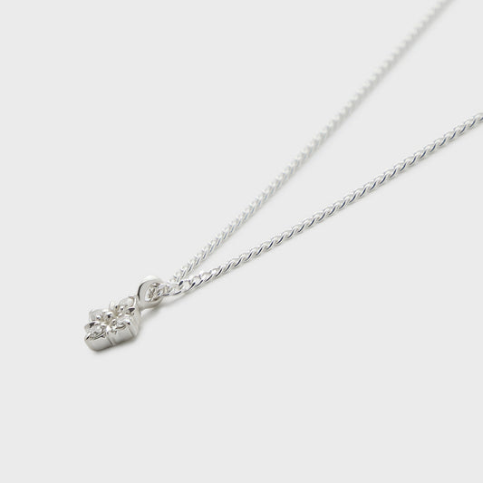 Silver Diamond Necklace (0.03ct)