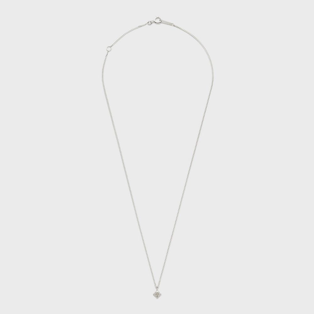 Silver Diamond Necklace (0.03ct)