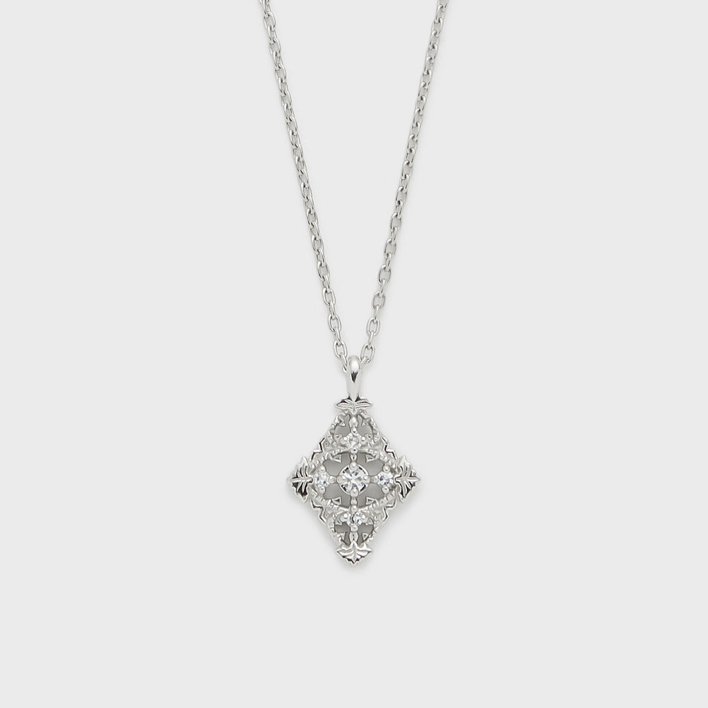 Platinum Diamond Necklace (0.02ct)