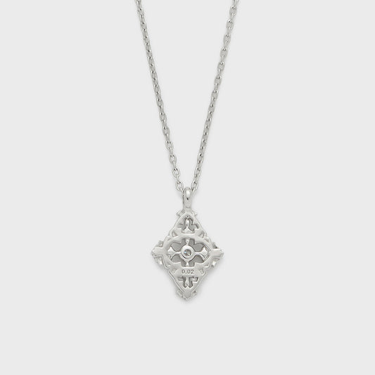 Platinum Diamond Necklace (0.02ct)