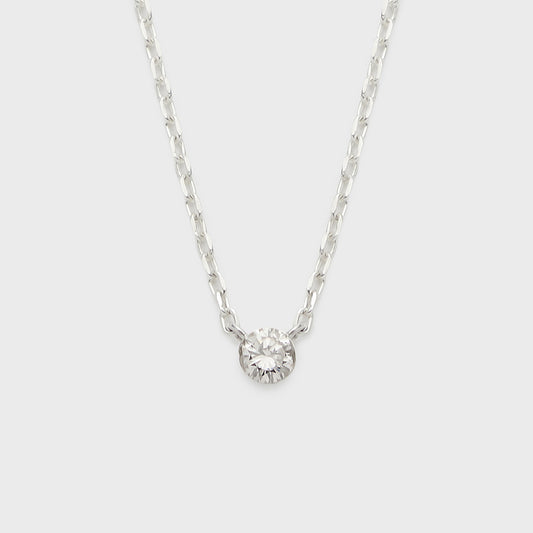 Silver Diamond Necklace (0.05ct)