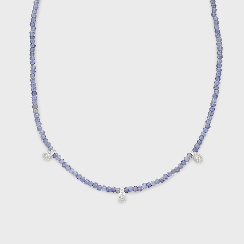 Silver Iolite Necklace
