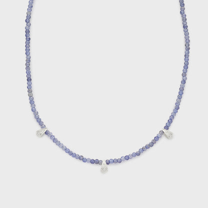 Silver Iolite Necklace