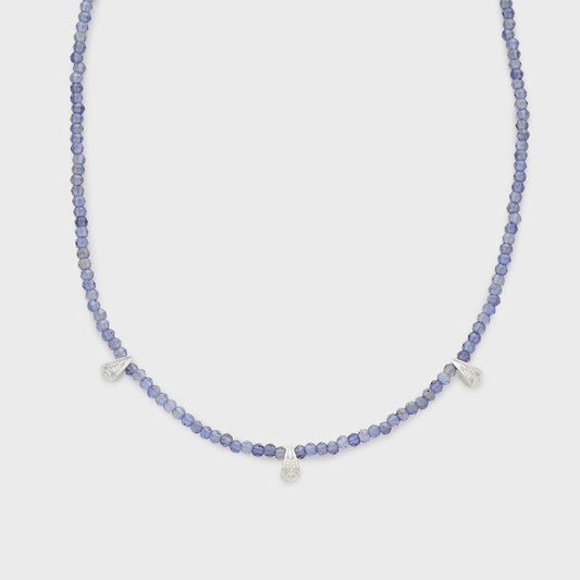 Silver Iolite Necklace