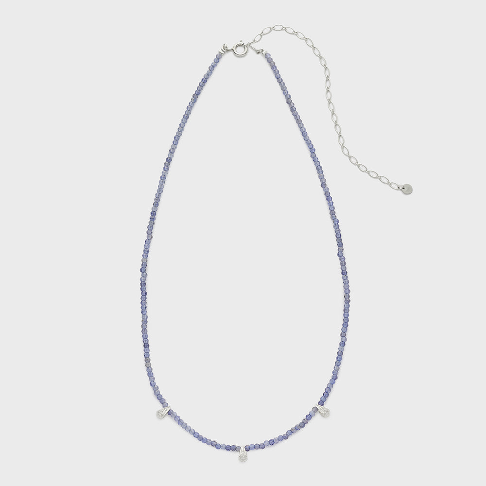 Silver Iolite Necklace