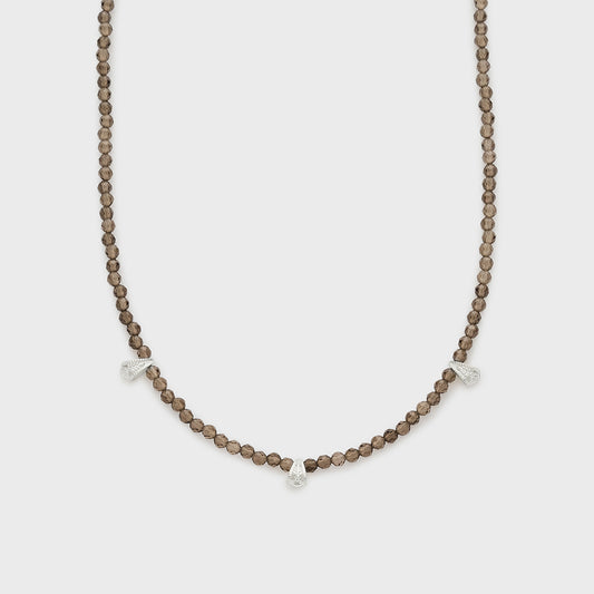 Silver Smoky Quartz Necklace