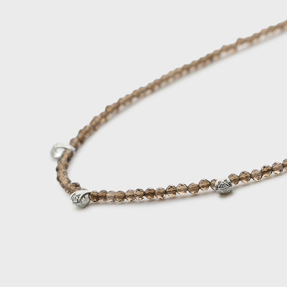 Silver Smoky Quartz Necklace