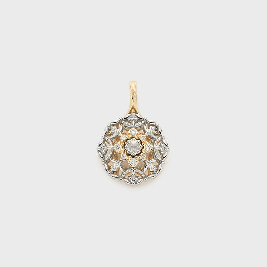 K10 Platinum Diamond Necklace Charm (0.09ct)