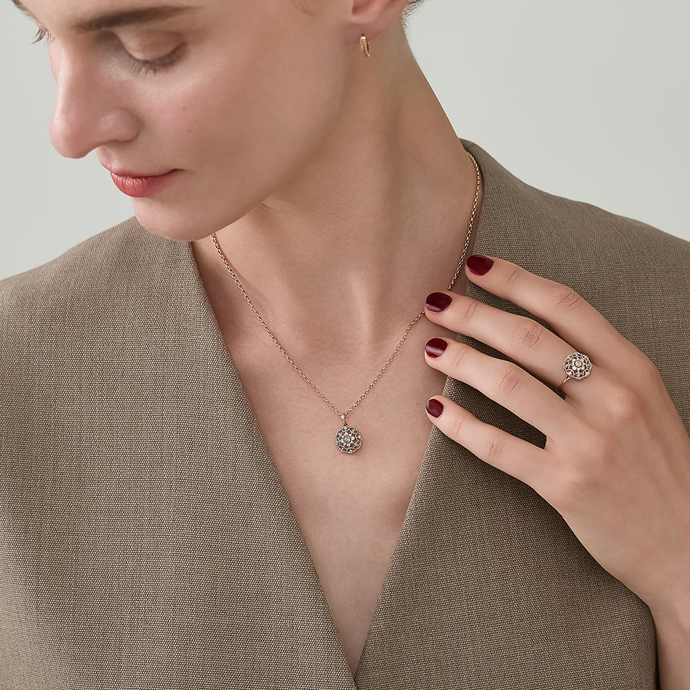 K10 Platinum Diamond Necklace Charm (0.09ct)