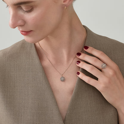 K10 Platinum Diamond Necklace Charm (0.09ct)