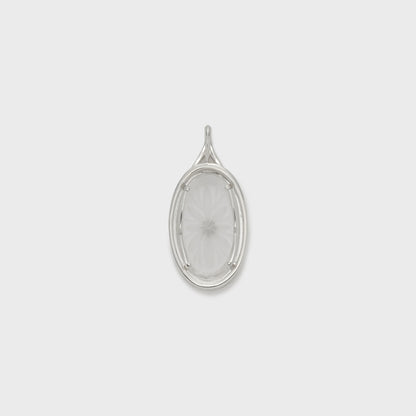 Silver Quartz/Diamond Necklace Charm