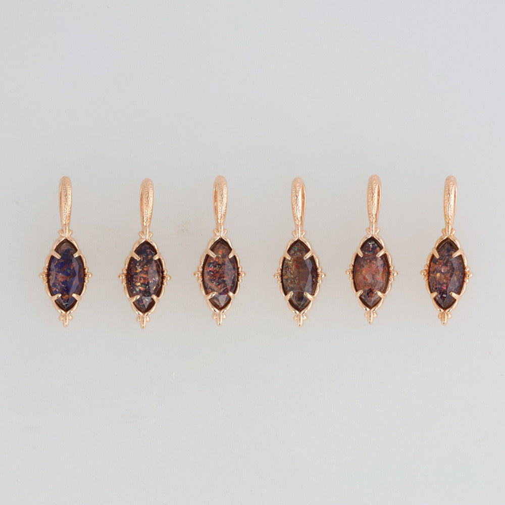 K5 Sunstone/Blue Goldstone Necklace Charm