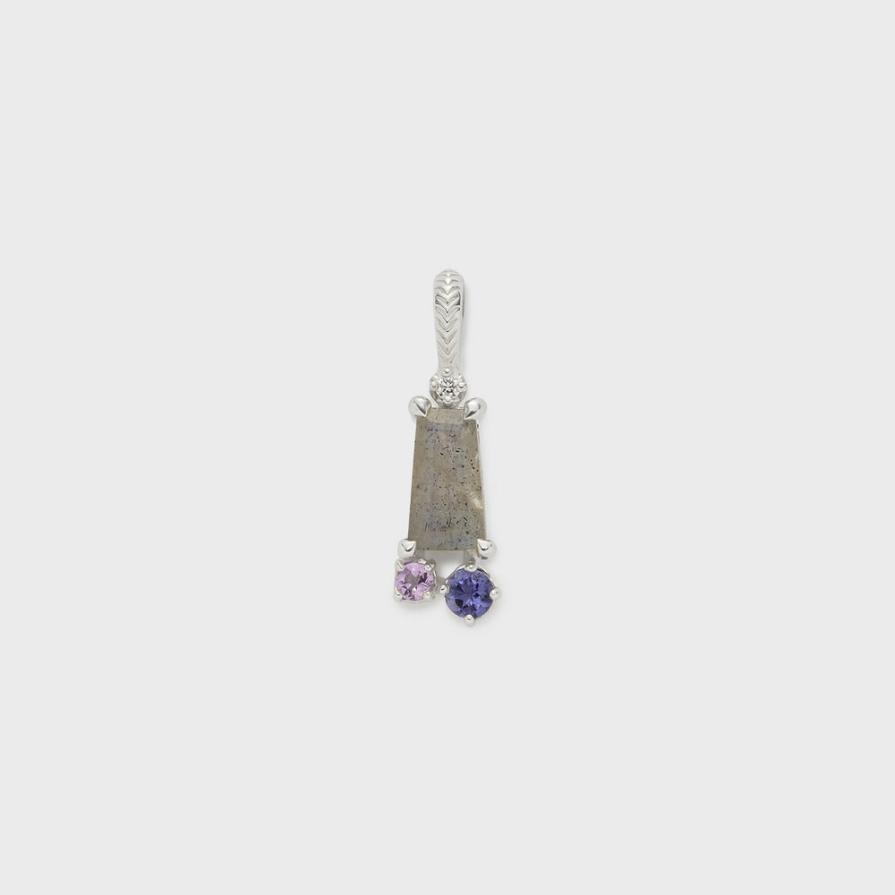 Silver Multi-Stone Necklace Charm