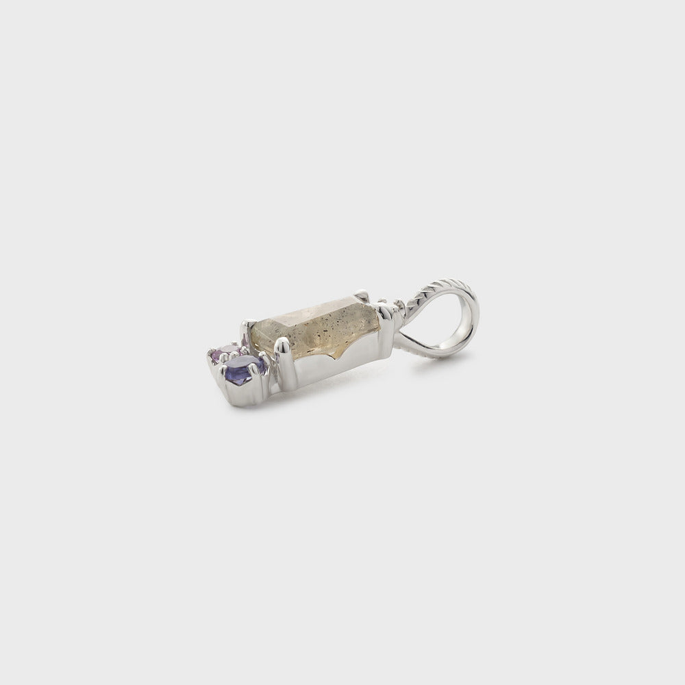Silver Multi-Stone Necklace Charm