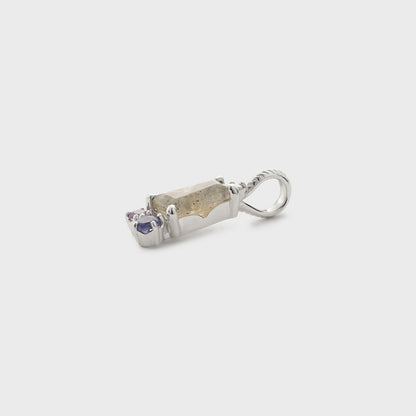 Silver Multi-Stone Necklace Charm