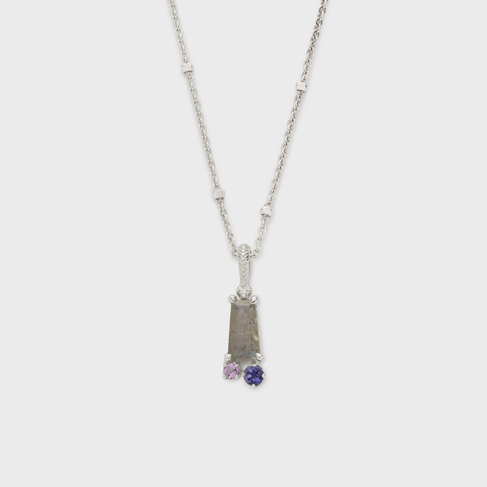 Silver Multi-Stone Necklace Charm
