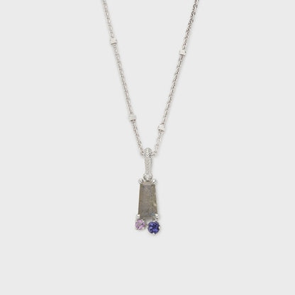 Silver Multi-Stone Necklace Charm