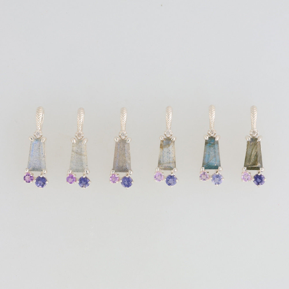 Silver Multi-Stone Necklace Charm