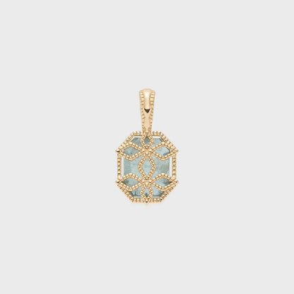 Gold Labradorite/Topaz Necklace Charm