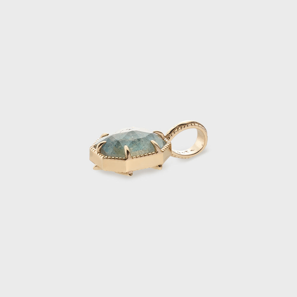 Gold Labradorite/Topaz Necklace Charm