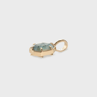Gold Labradorite/Topaz Necklace Charm